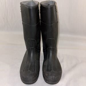 Northerner Waterproof Black Kids Rain Boots Rubber Size 4 Heavy Duty EUC